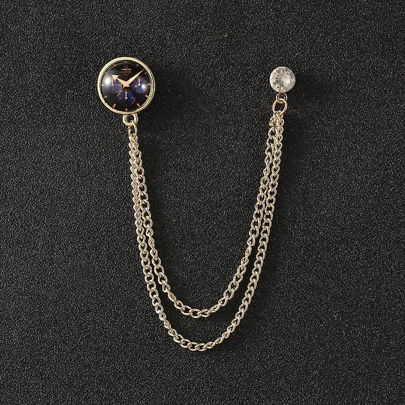 aesido Chic Chain Brooch for Blazer – Trendy Suit Accessory