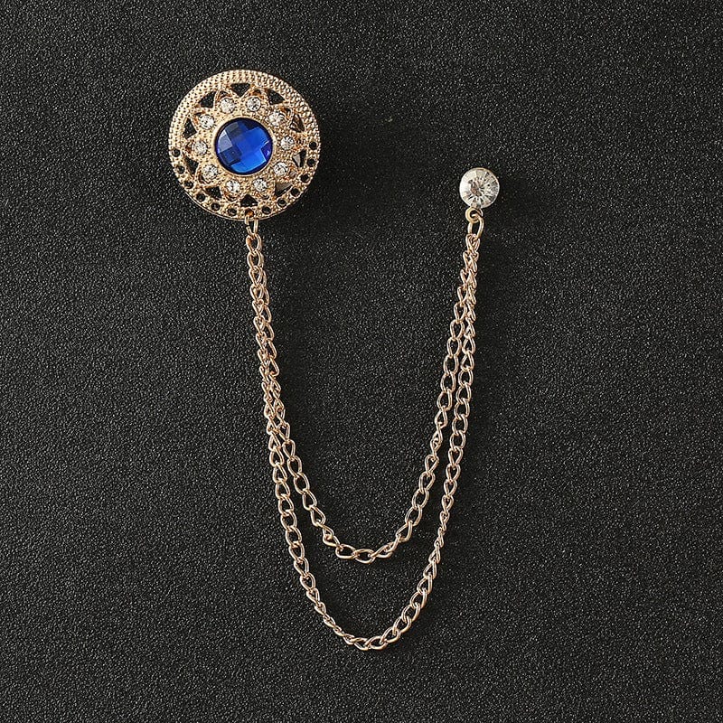 aesido Chic Chain Brooch for Blazer – Trendy Suit Accessory