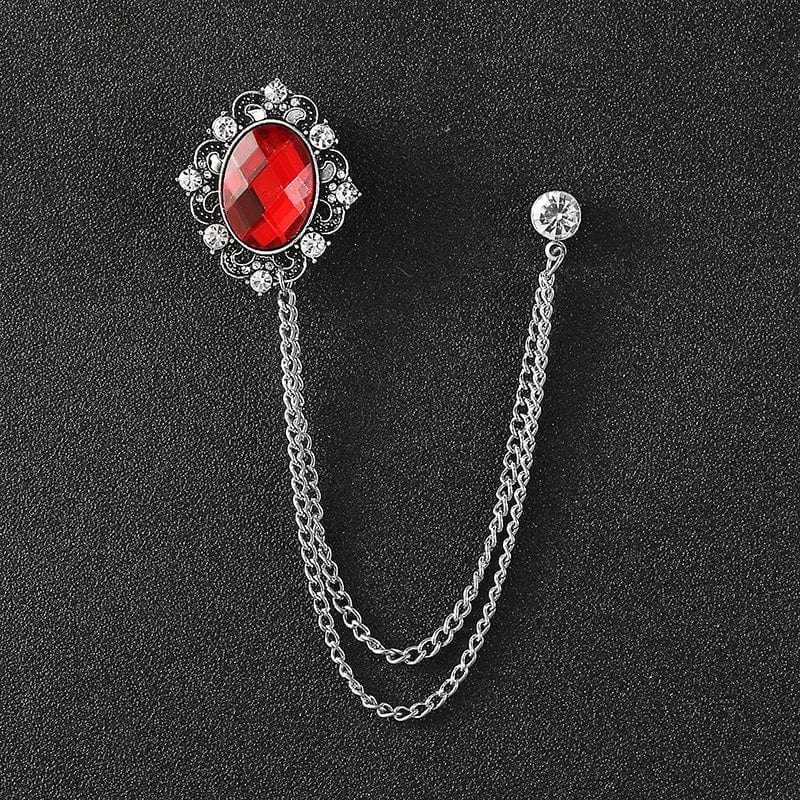 aesido Chic Chain Brooch for Blazer – Trendy Suit Accessory