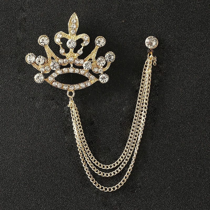 aesido Chic Chain Brooch for Blazer – Trendy Suit Accessory