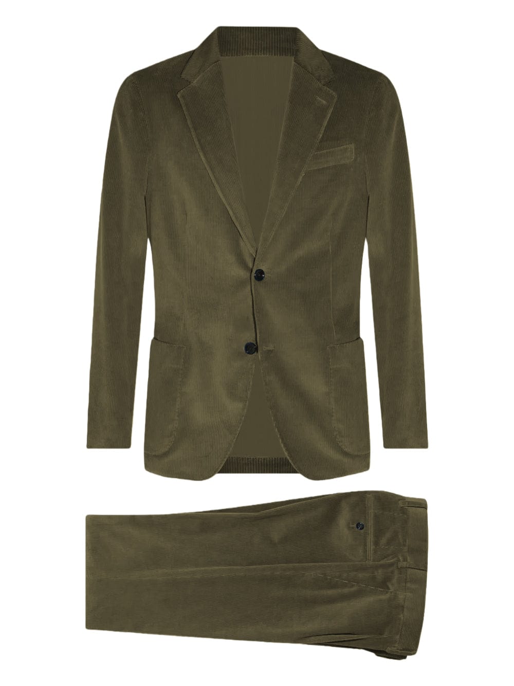 aesido Corduroy 2 Piece Men's Suit – Double Button Blazer & Pants Set