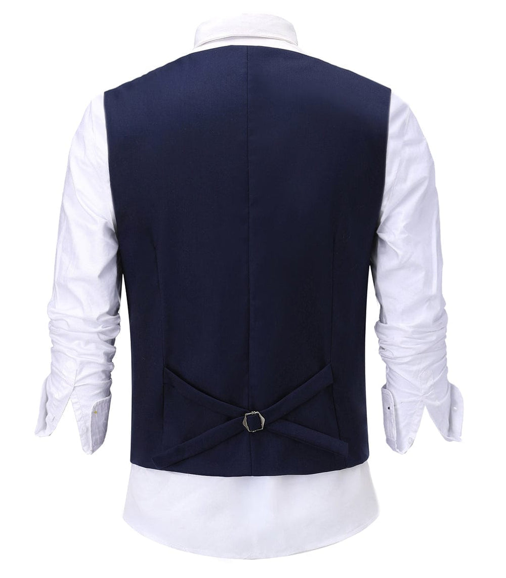 2 Pieces Shawl Lapel Navy Women's Suits with Belt