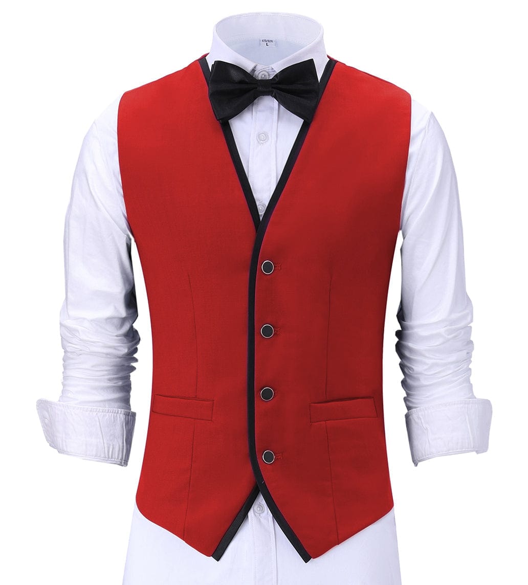 Formal Flat V Neck Waistcoat Slim Fit Suit Vest | Aesido Formal Flat V Neck Waistcoat Slim Fit Suit Vest | Aesido