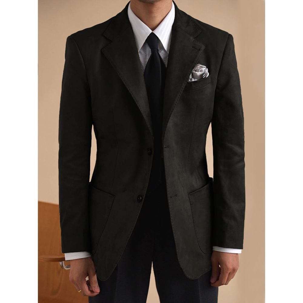 Suit Jacket Black Suede Blazer Mens Green Vintage Suede Jacket