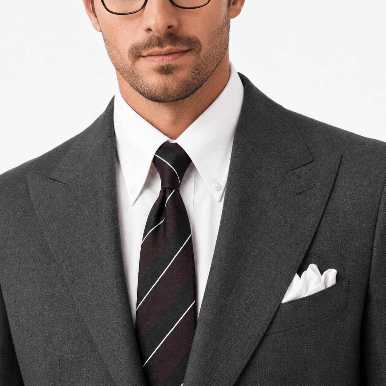aesido Grey 2 Piece Business Casual Peak Lapel Men Suit (Blazer+Pants)