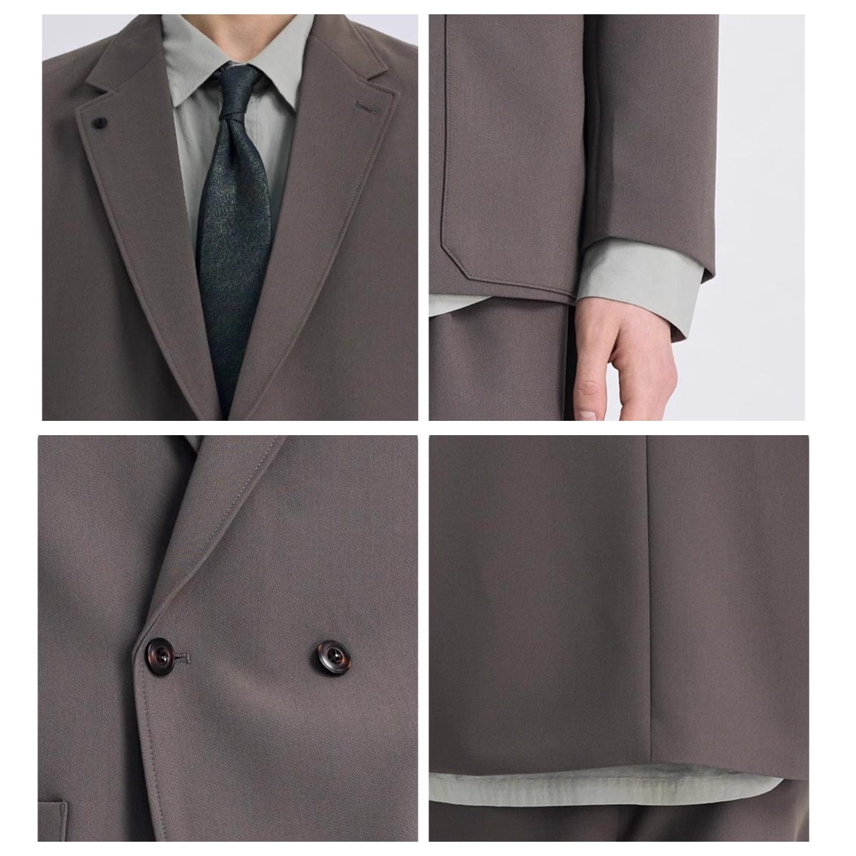 Grey Casual Single Button Mens Blazer