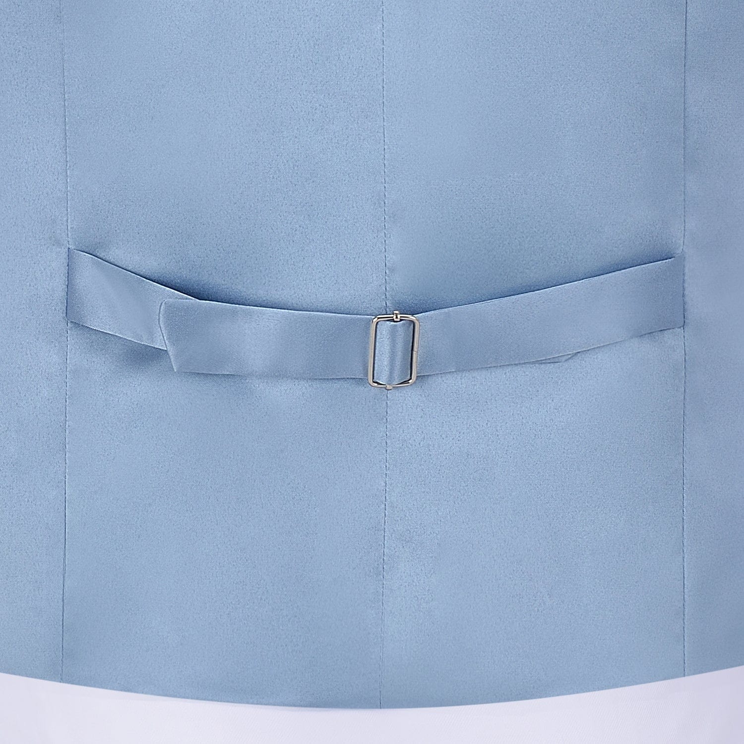 aesido Light Blue Herringbone V Neck Waistcoat