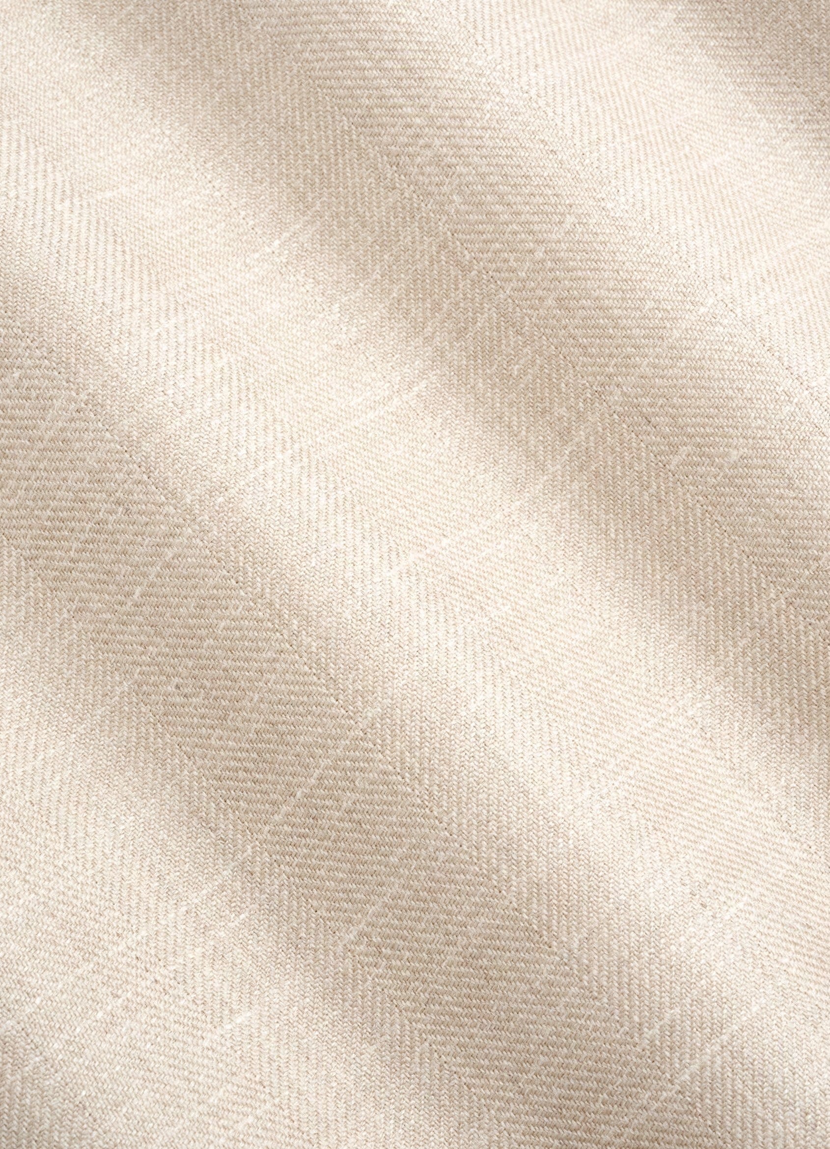 aesido Men's Beige Cotton-Linen Suit 2 Piece (Blazer+Pants)