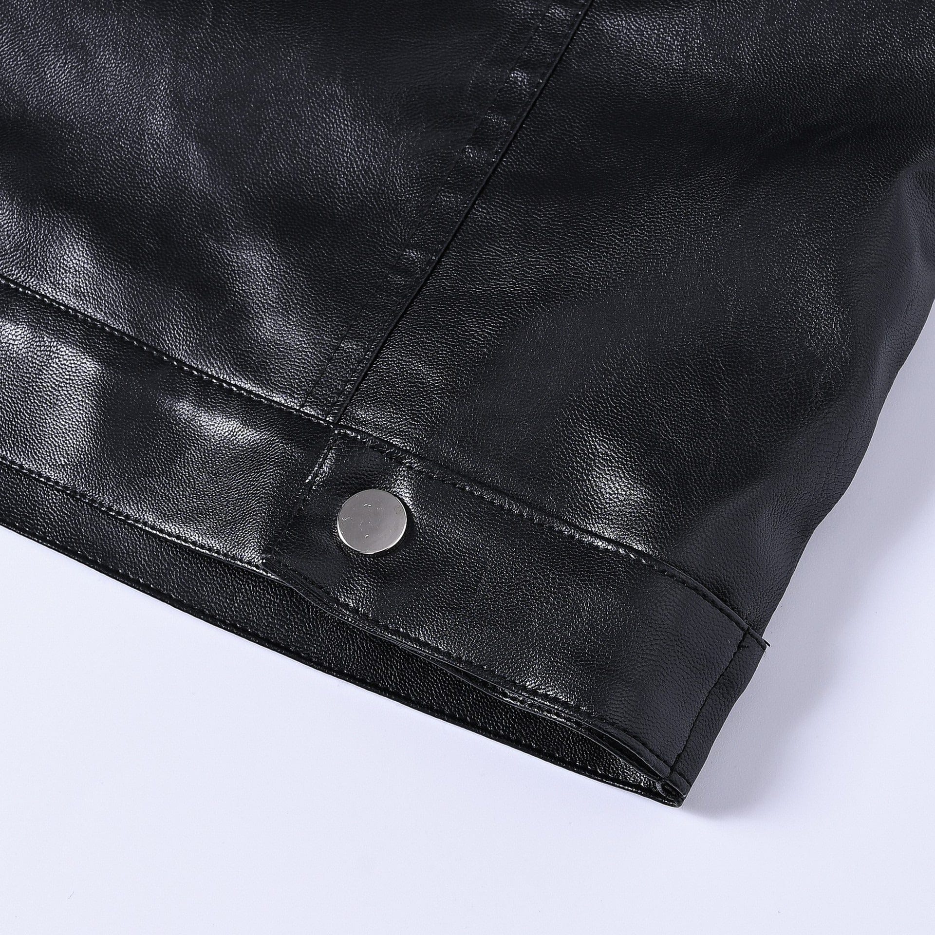 aesido Men’s Black Faux Leather Studded Vest – Punk Rock Biker Sleeveless Jacket