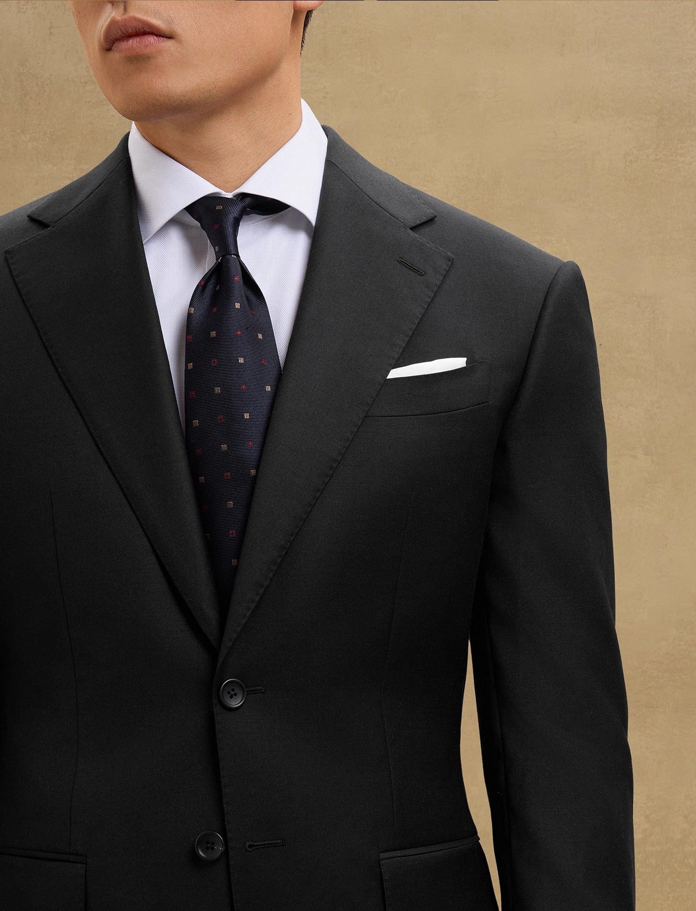 Men's Black Suit 2 Piece Set Blazer and Pants Black / 34R
