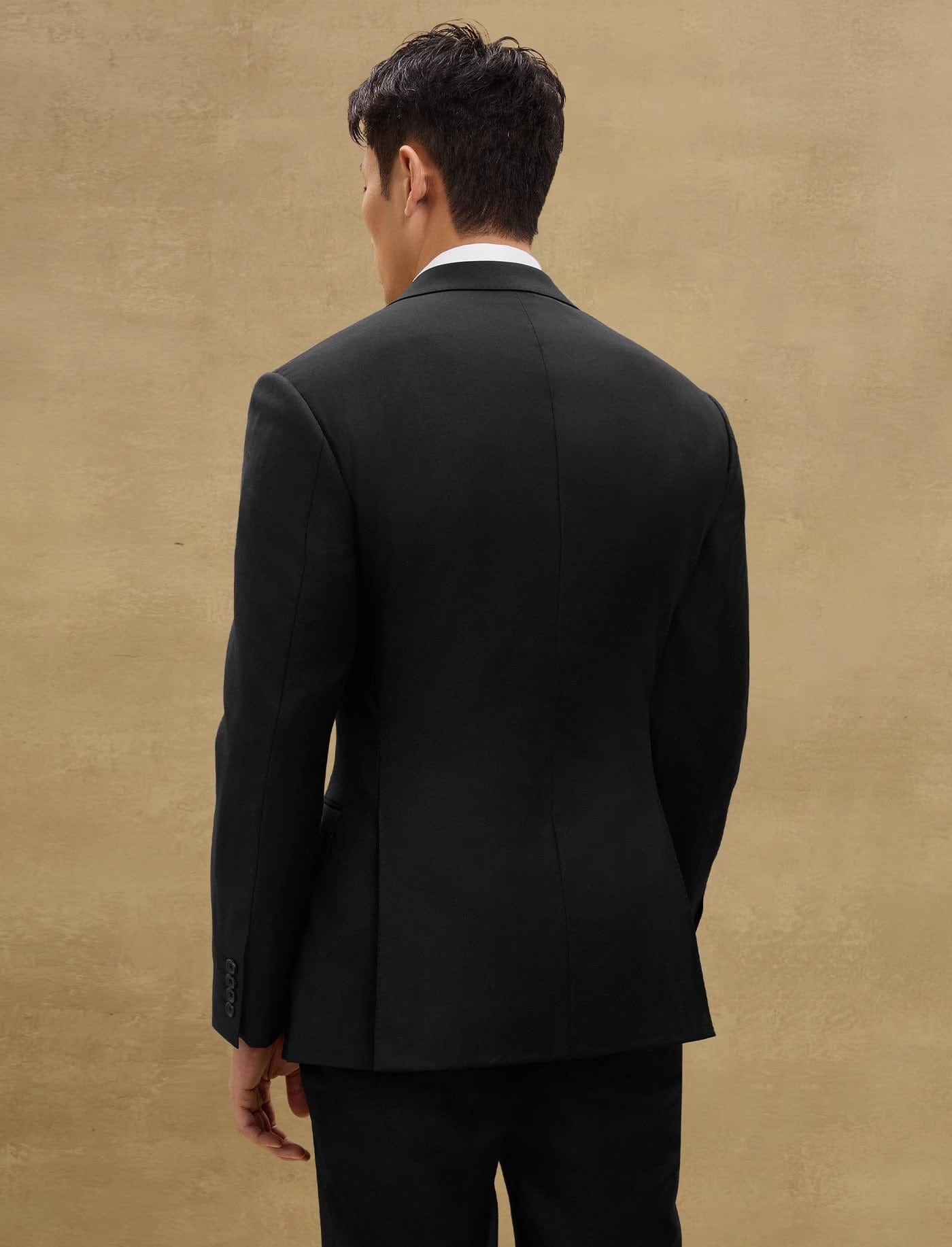 aesido Men's Black Suit 2 Piece Set Blazer and Pants