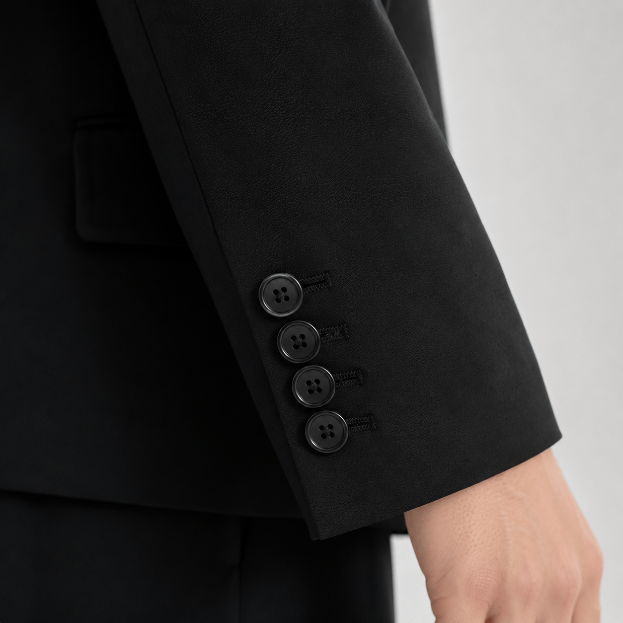 aesido Men’s Black Suit 3-Piece – Single-Breasted Blazer with Trousers