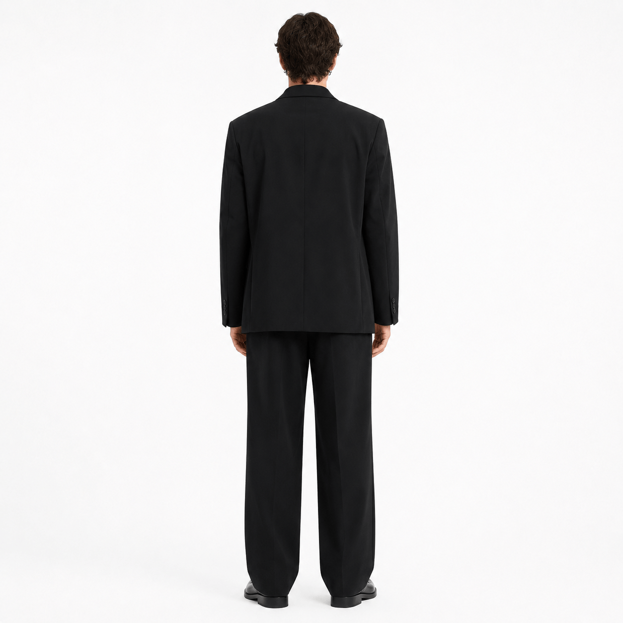 aesido Men’s Black Suit 3-Piece – Single-Breasted Blazer with Trousers