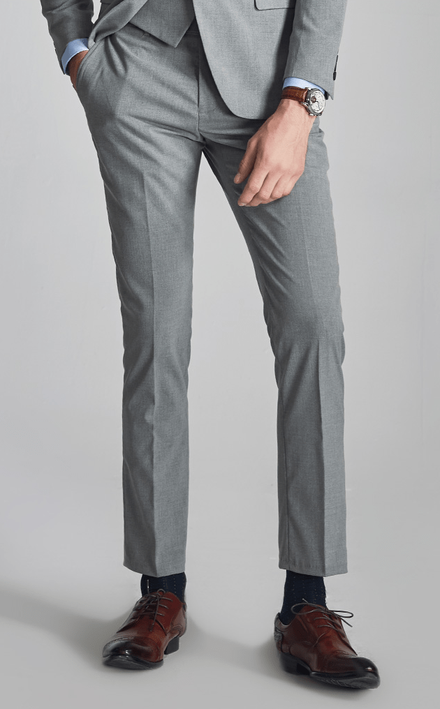 aesido Men's Business Casual Straight Slim Fit Trousers