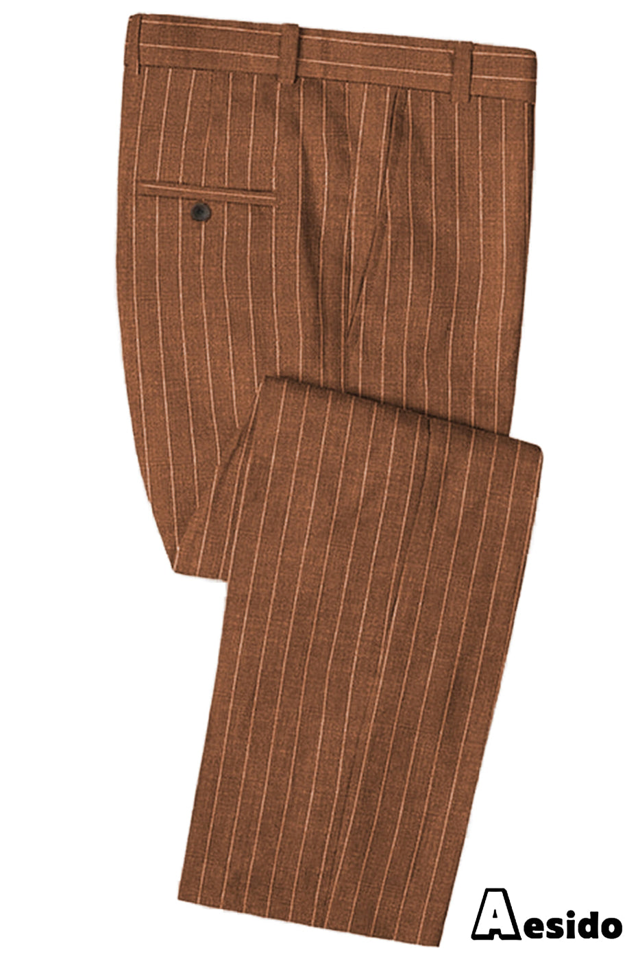 Aesido Men's Business Casual Striped Pants