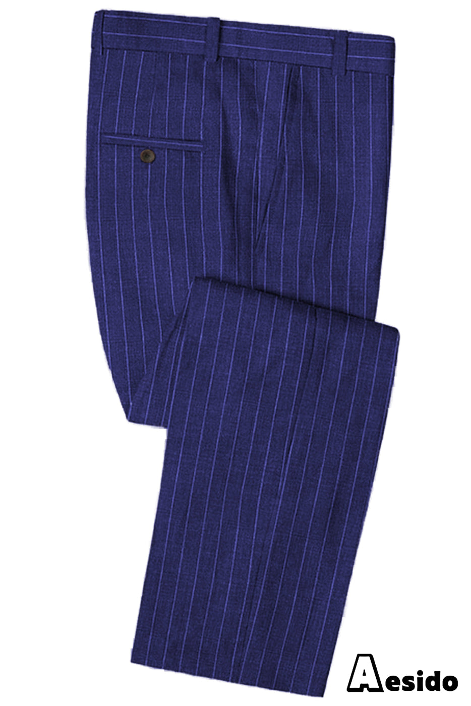 Aesido Men's Business Casual Striped Pants - Main Image