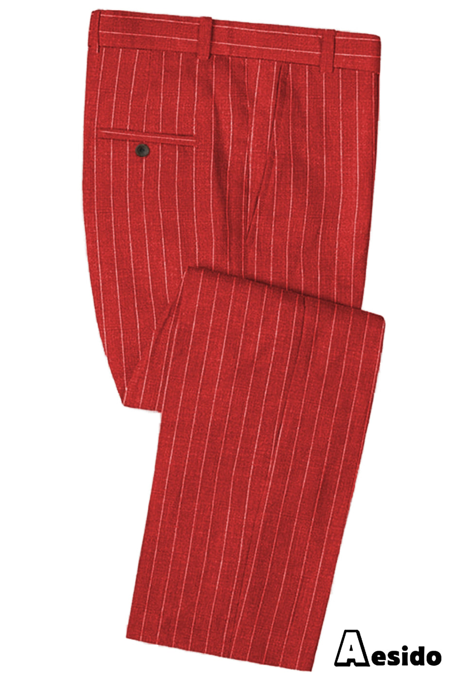 Aesido Men's Business Casual Striped Pants