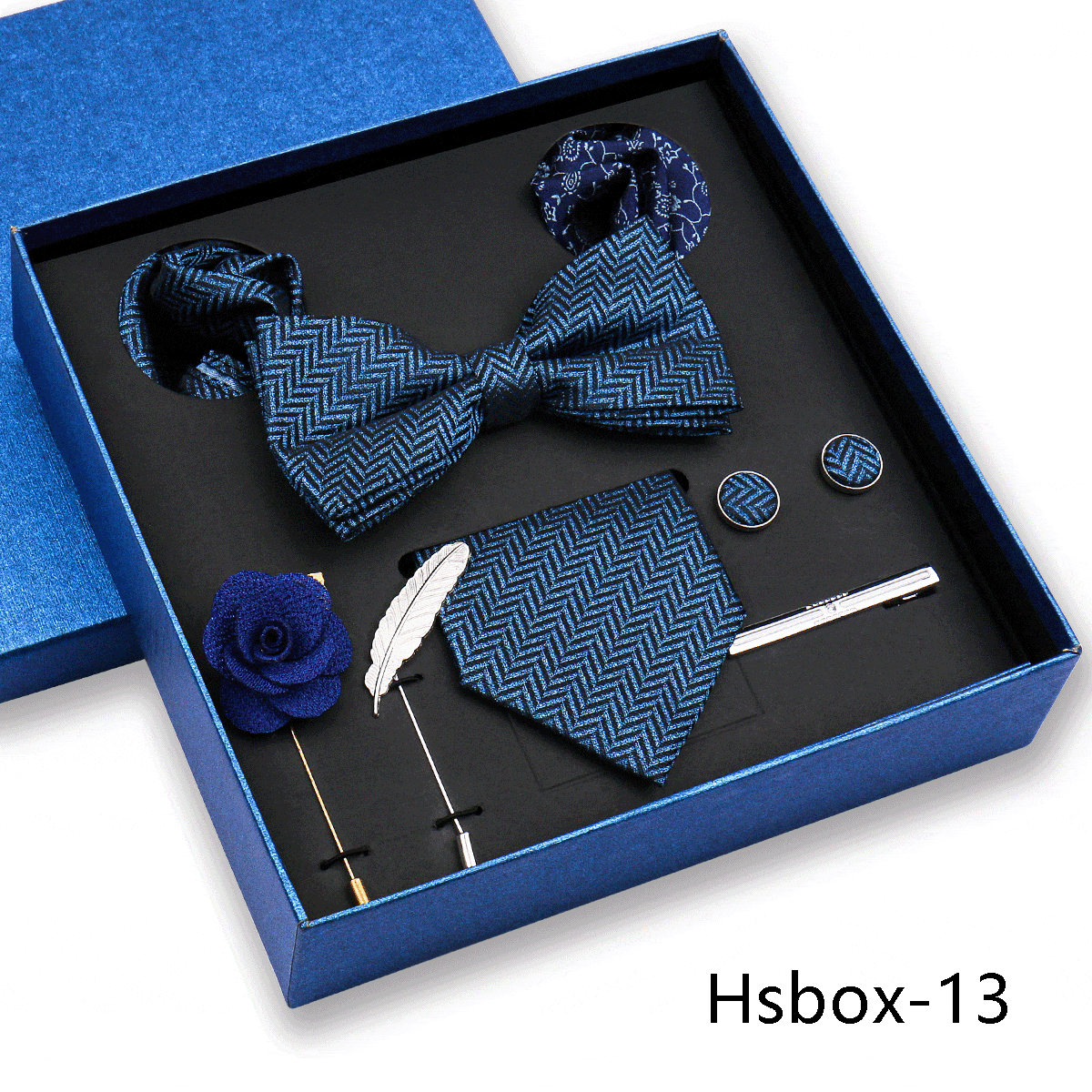 aesido Men's Business Tie and Pocket Square Premium Gift Set (8 Pieces)