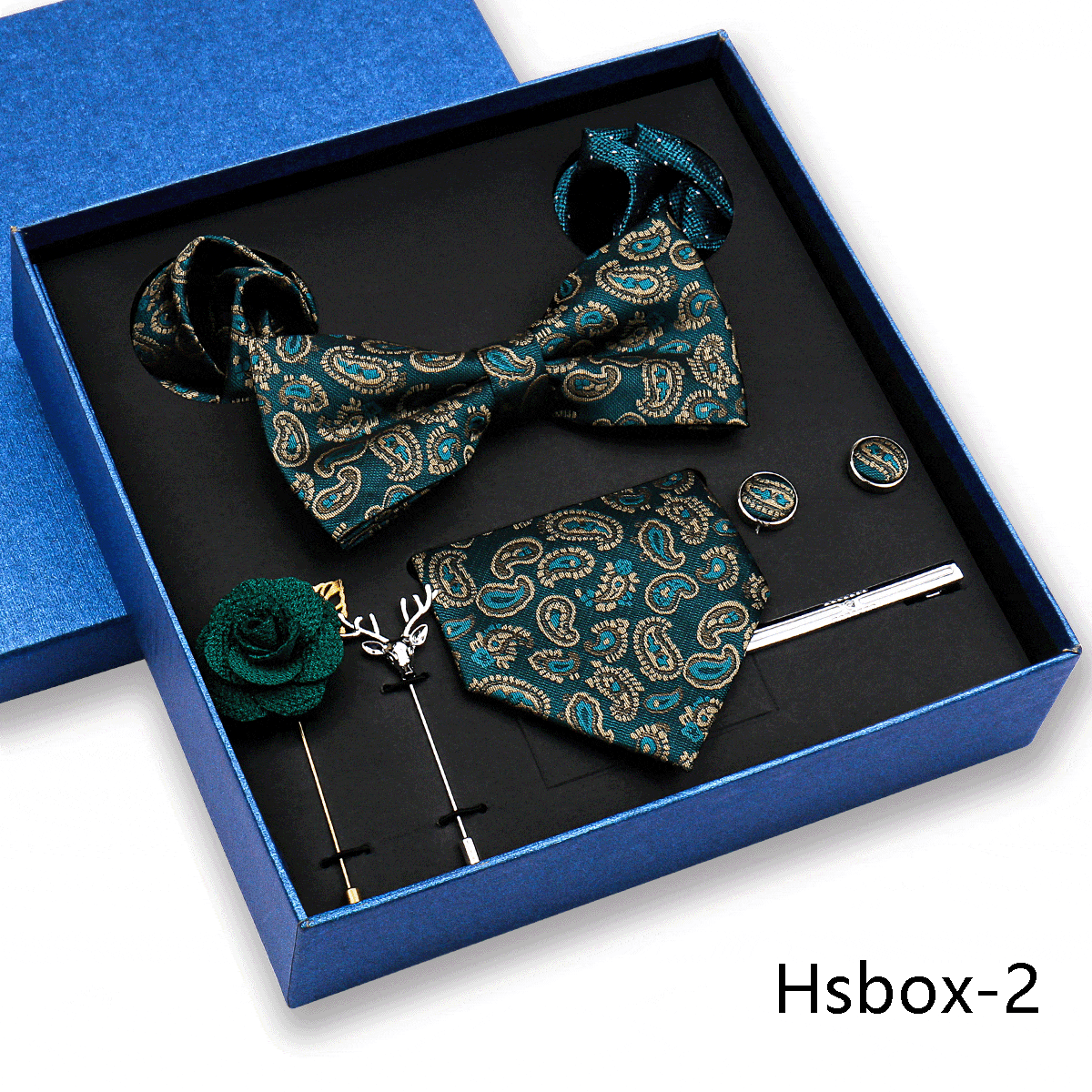 aesido Men's Business Tie and Pocket Square Premium Gift Set (8 Pieces)