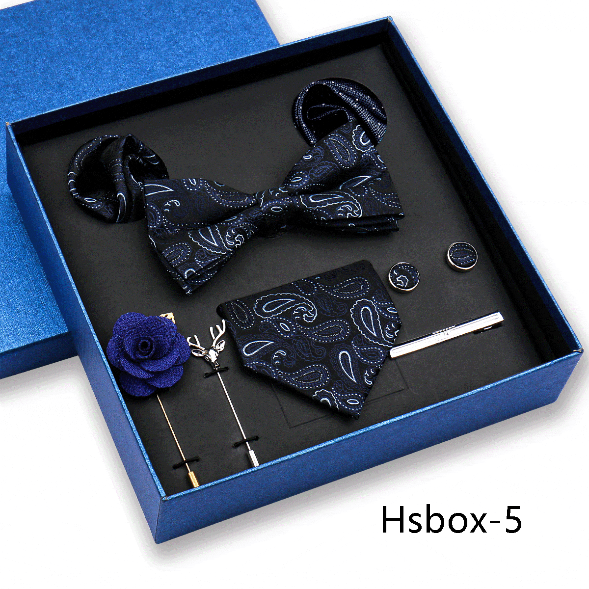 aesido Men's Business Tie and Pocket Square Premium Gift Set (8 Pieces)