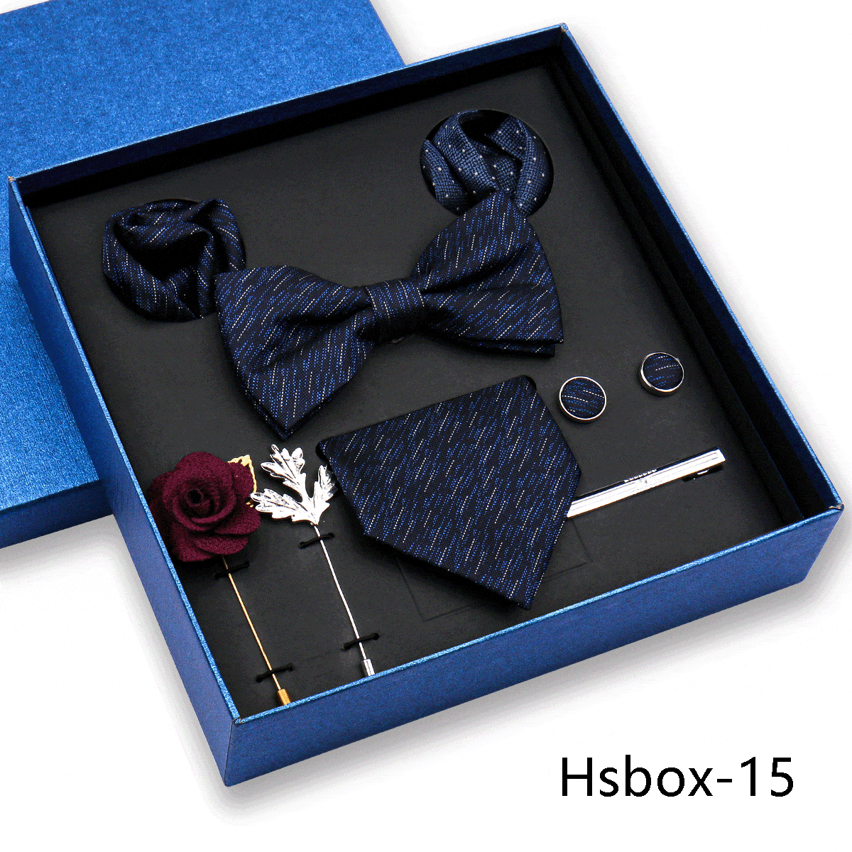 aesido Men's Business Tie and Pocket Square Premium Gift Set (8 Pieces)