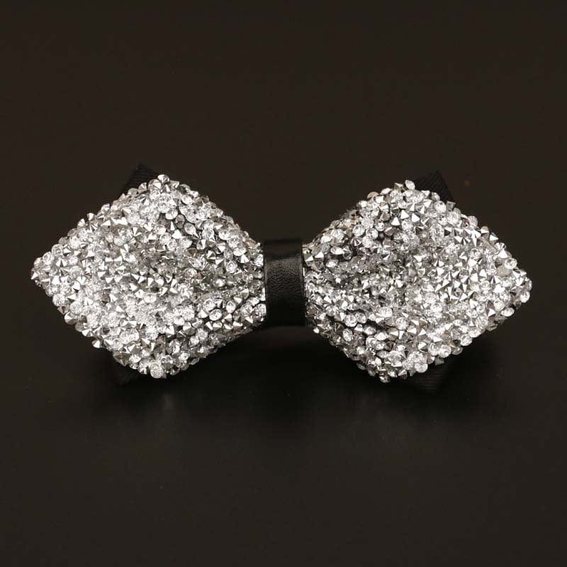 aesido Men's Business Wedding Groom Diamond Bow Tie