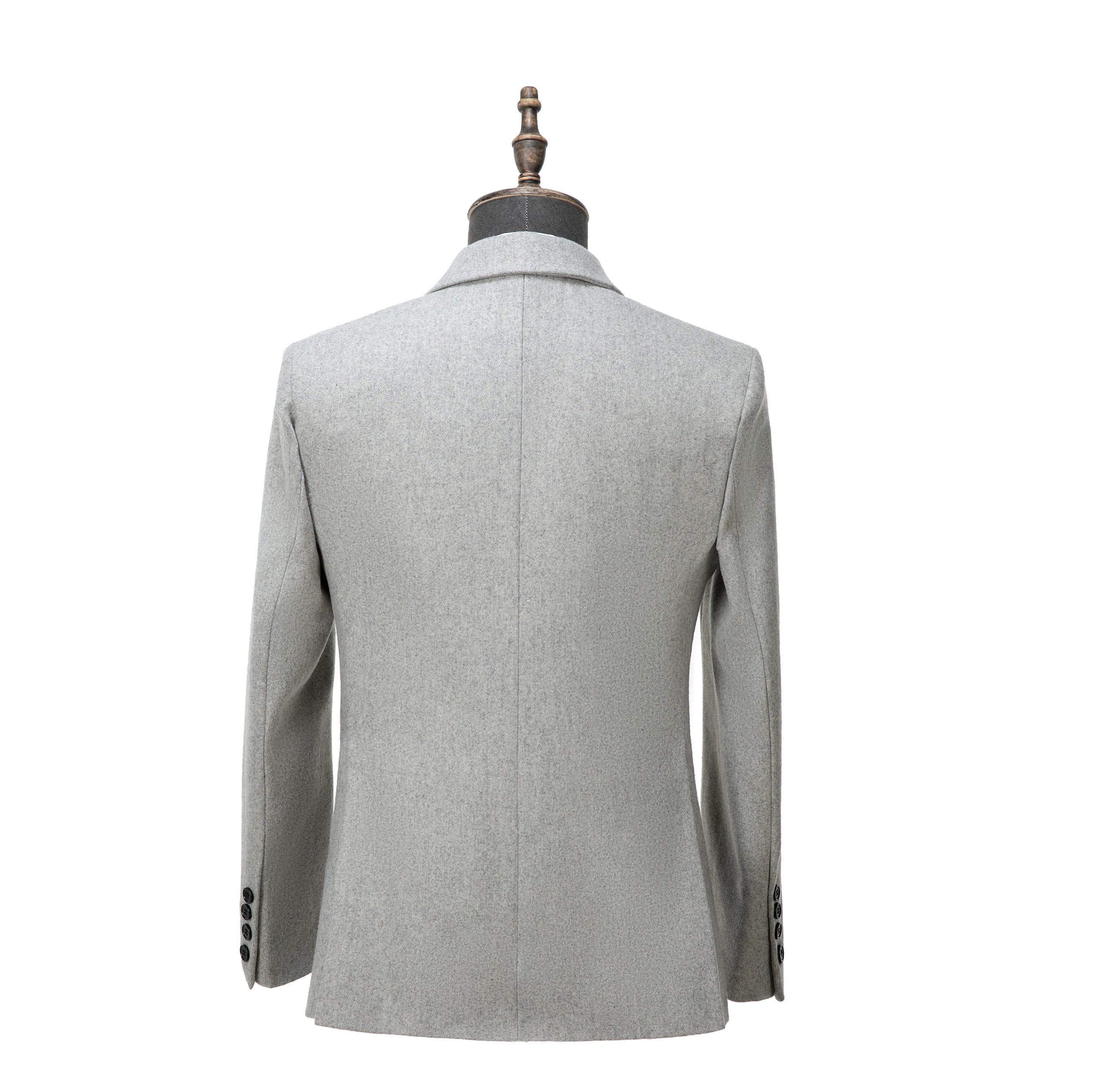 aesido Men's Casual Tweed Notch Lapel Blazer