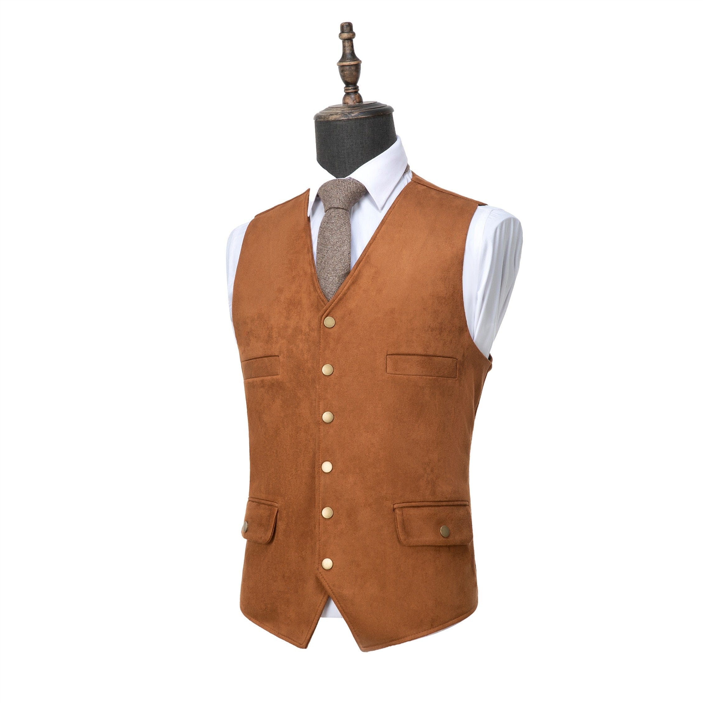 Vest heren suède pak - leren vest heren bruin middeleeuws Vest heren suède pak - leren vest heren bruin middeleeuws