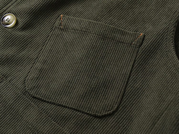 aesido Men’s Corduroy Vest – V-Neck, Single-Breasted