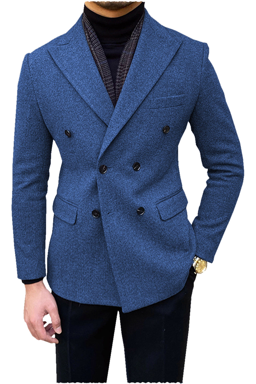 Peak Lapel Structured Blazer