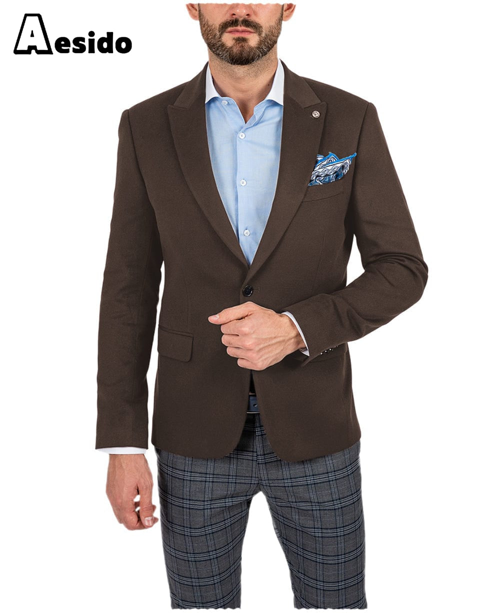 Peak lapel blazer deals