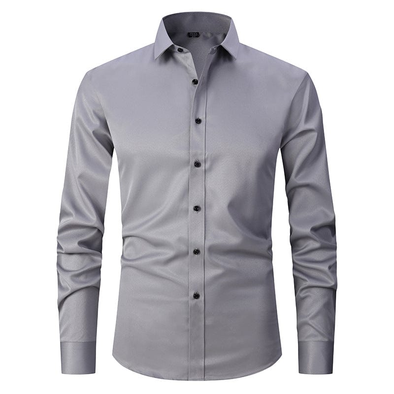 aesido Men's Fashion Solid Color Slim Fit Shirt