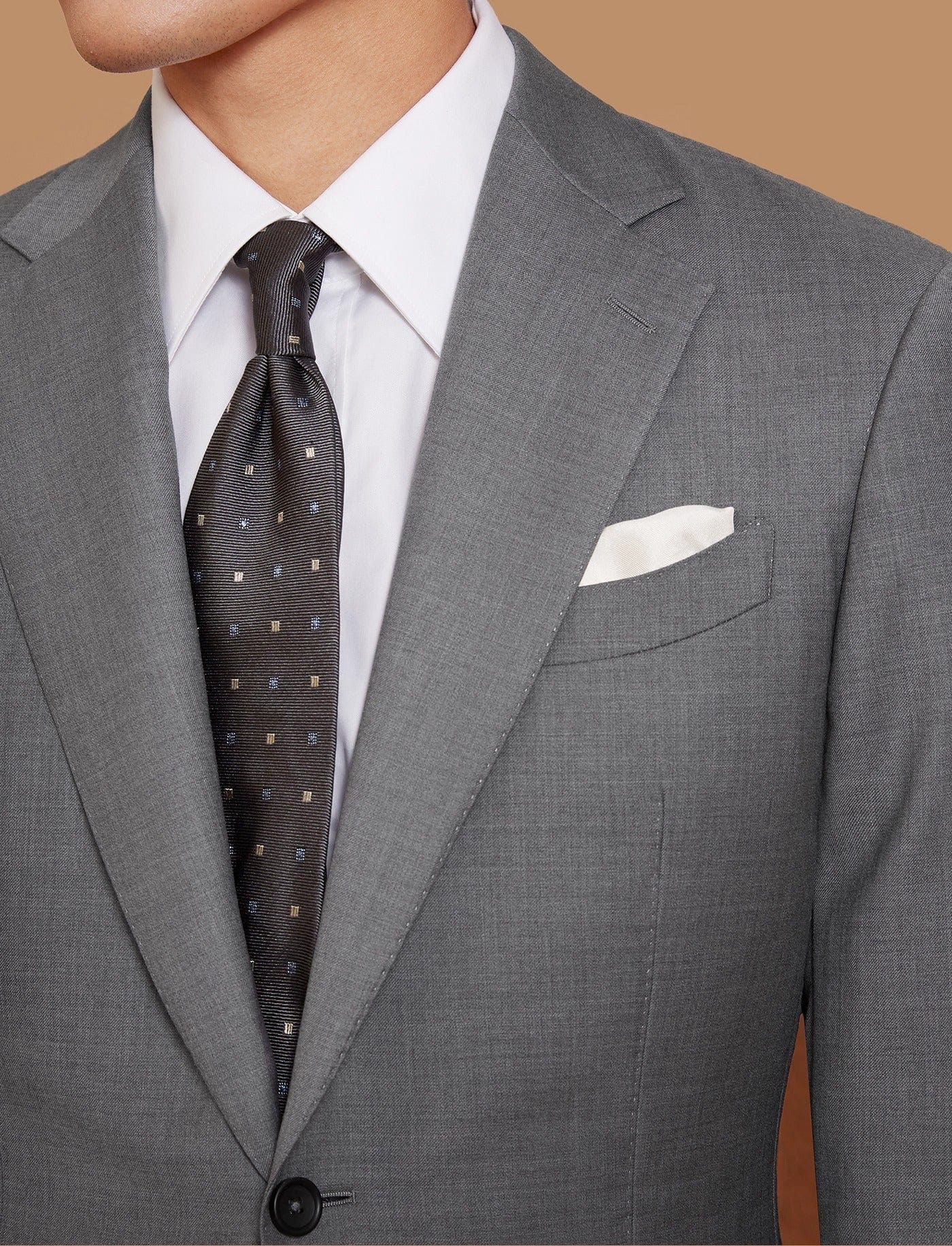 aesido Men's Grey Suit 2 Piece Set Blazer and Pants