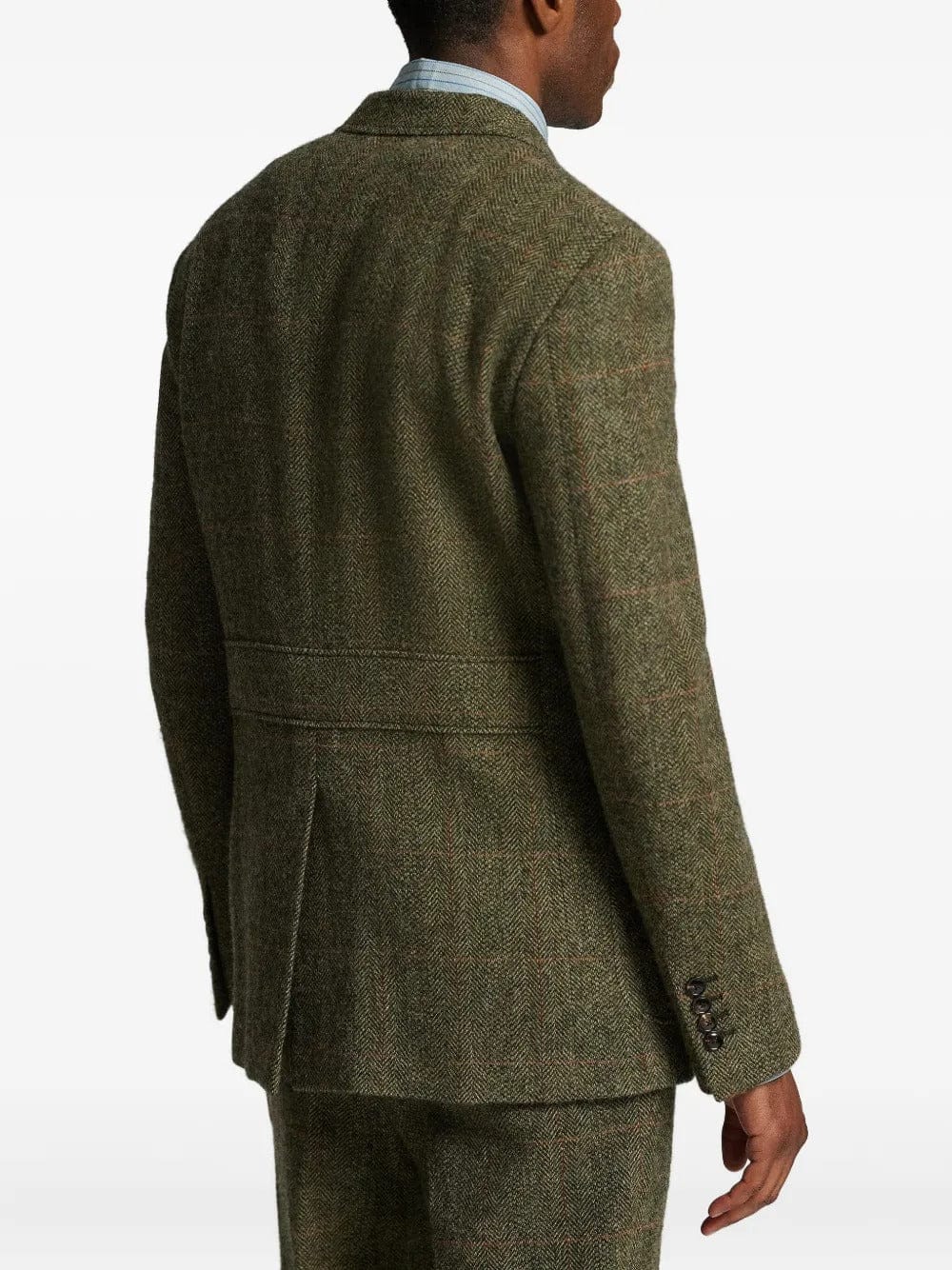 aesido Men’s Herringbone Tweed 2 Piece Suit – Double Button Blazer & Pants Set