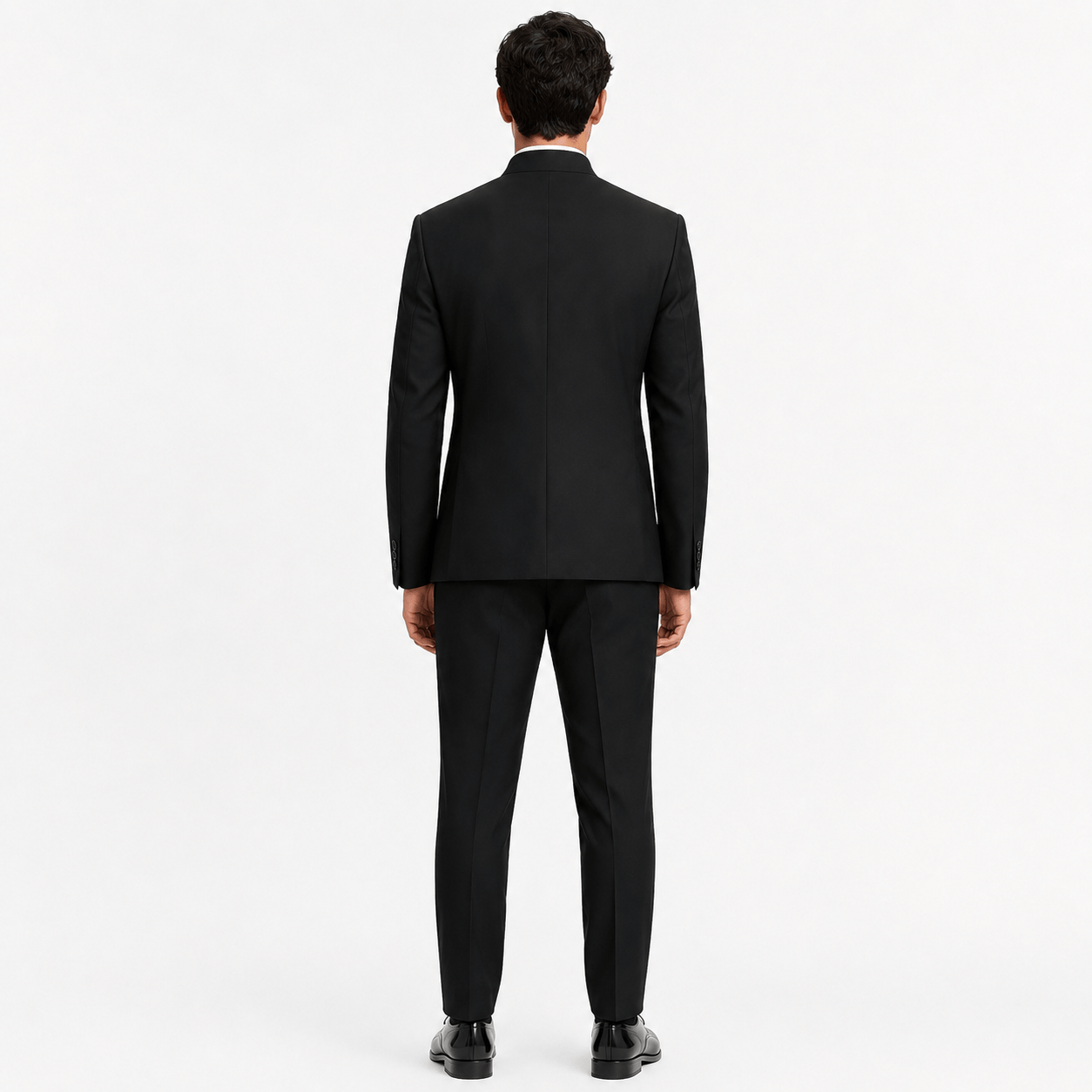 aesido Men's Mandarin Collar Suit Set – Blazer & Pants