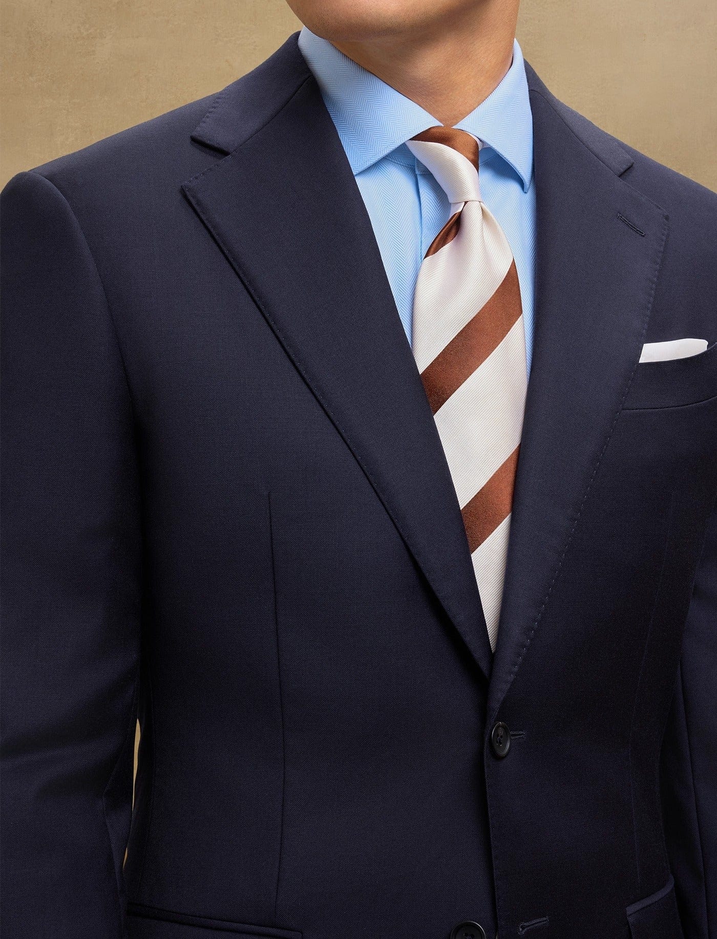 aesido Men's Navy Suit 2 Piece Set Blazer and Pants