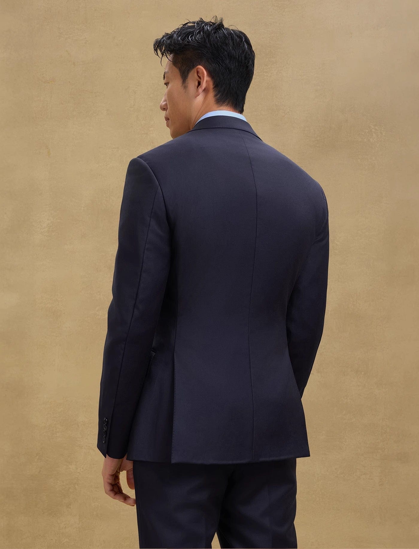 aesido Men's Navy Suit 2 Piece Set Blazer and Pants