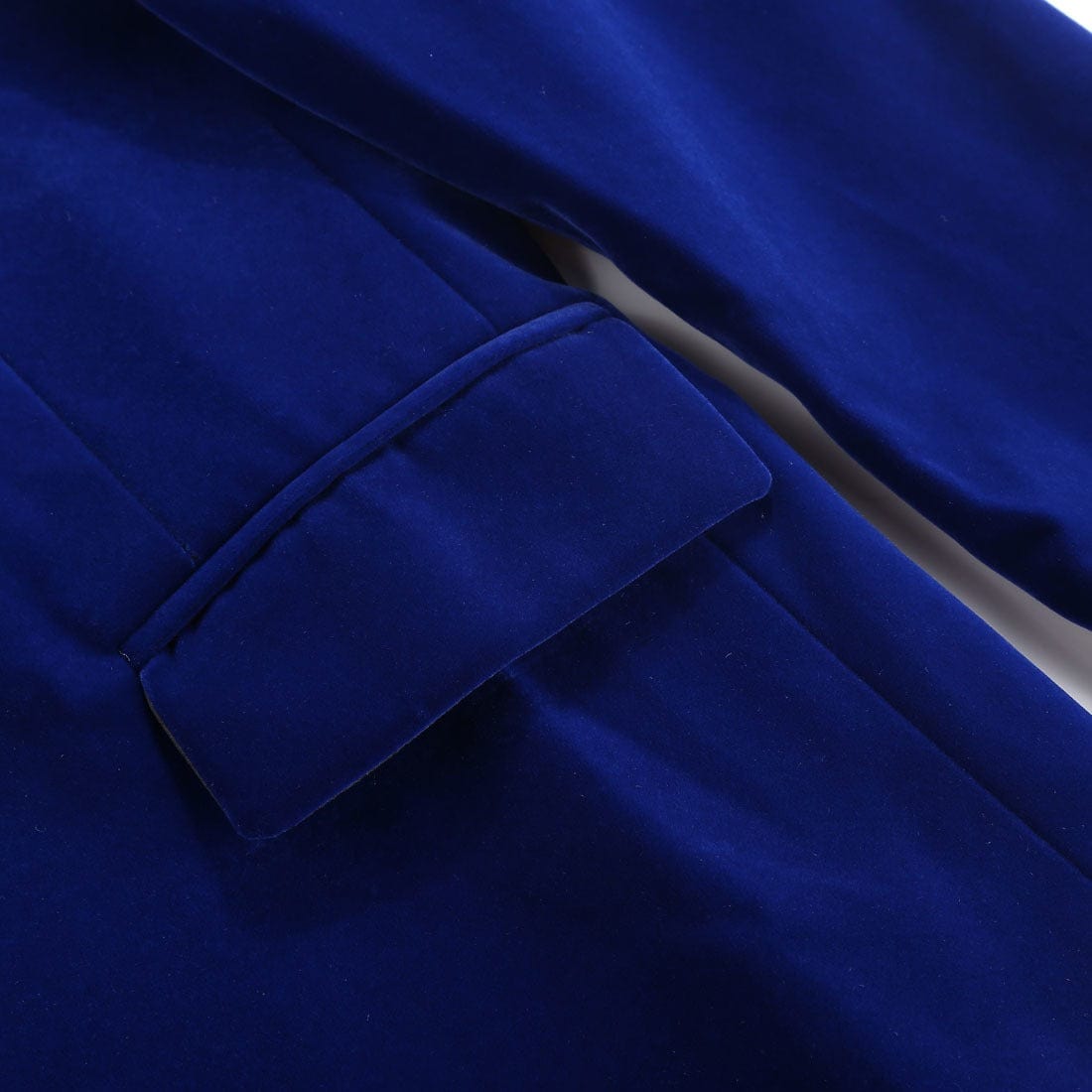 aesido Men's Royal Blue Velvet Blazer