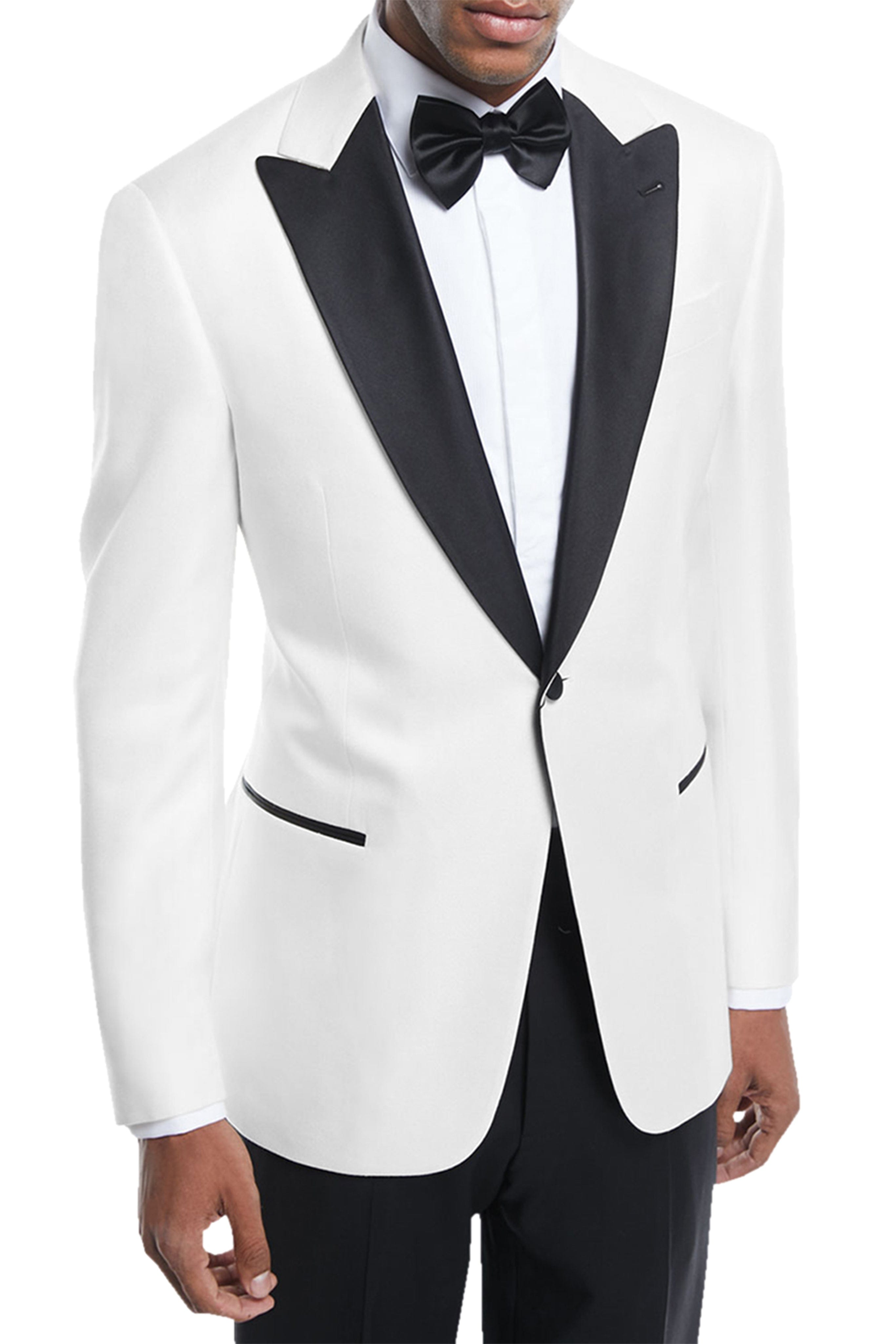 aesido Men's Suit 2 Piece Business Peak Lapel Blazer For Wedding