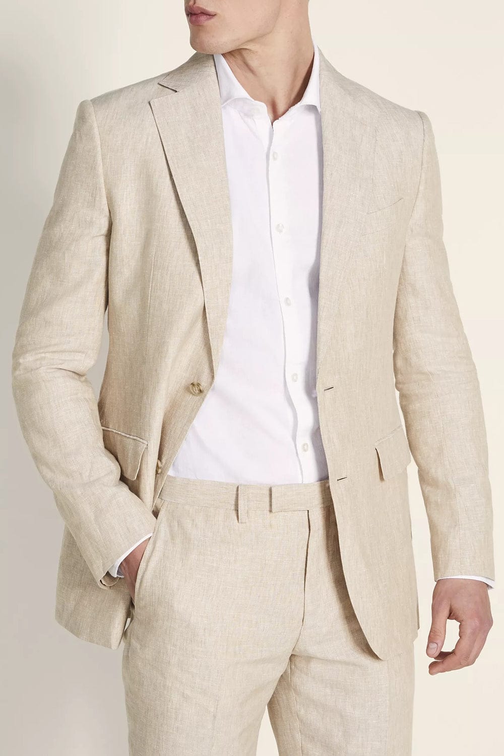 aesido Men's Suit 2 Pieces Business Casual Double Button Jacket (Blazer+Pants)