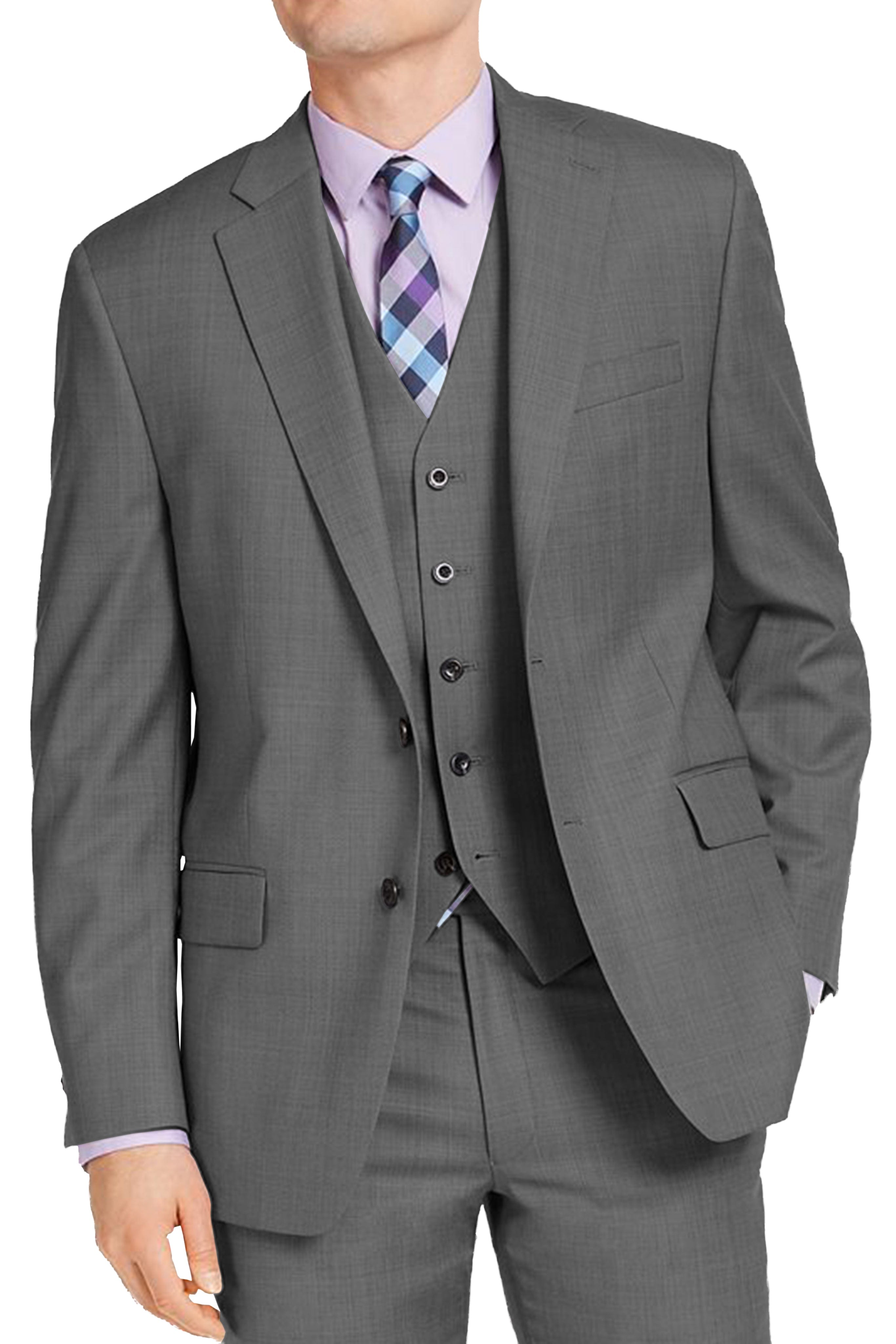 aesido Men's Suit 3 Piece Notch Lapel Jacket For Wedding (Blazer+Vest+pants）