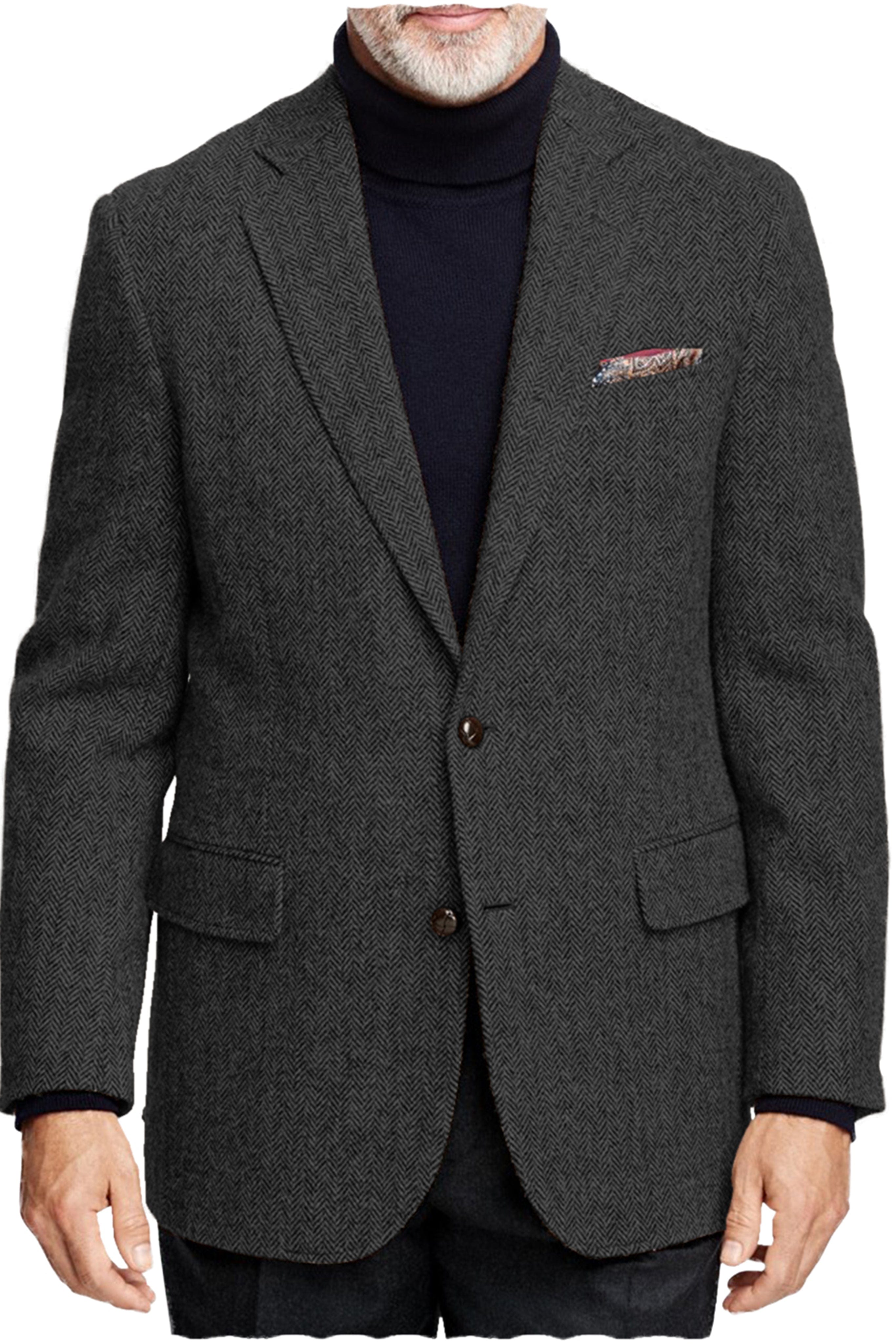 aesido Men's Suit Business Double Button Notch Lapel Blazer