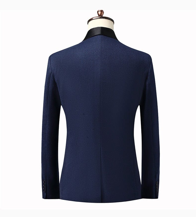 aesido Men's Wool Blend Tweed 3-Piece Suit – Peak Lapel Blazer, Vest & Pants