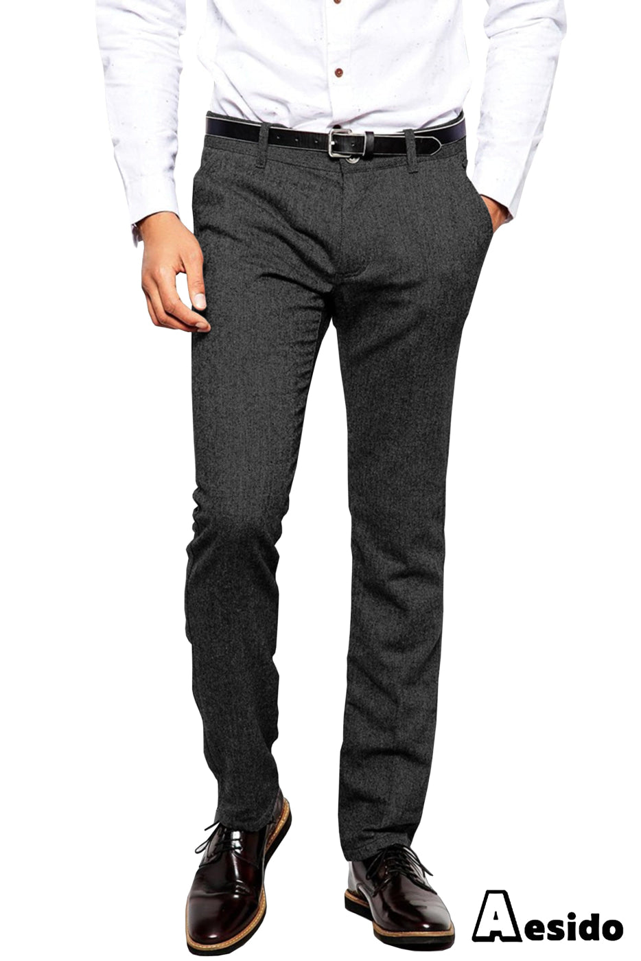 Aesido Men's Wool Tweed Pants Aesido Men's Wool Tweed Pants