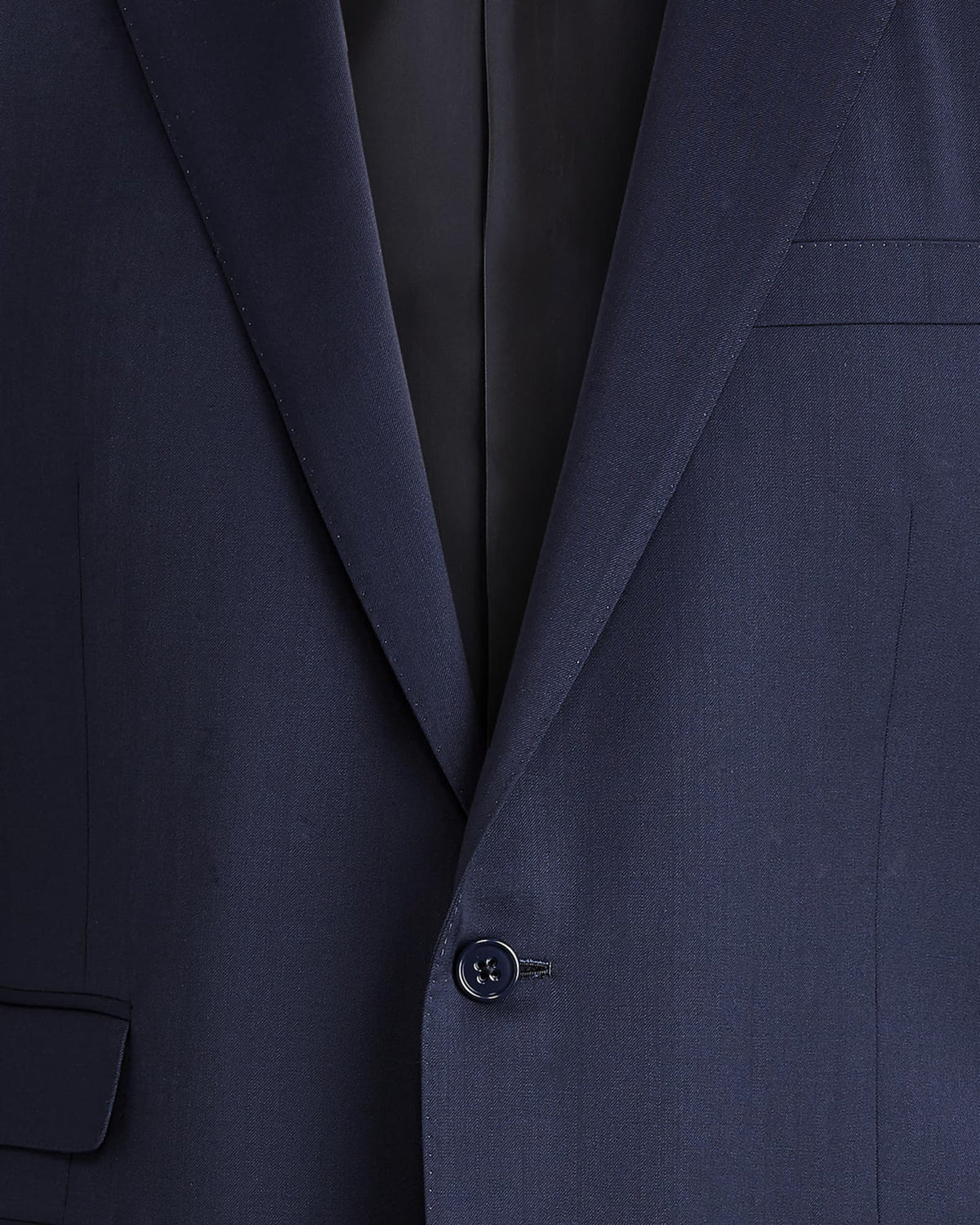 Double Button Navy 2 Piece Business Casual Double Buttons Notch Lapel Men's Suit