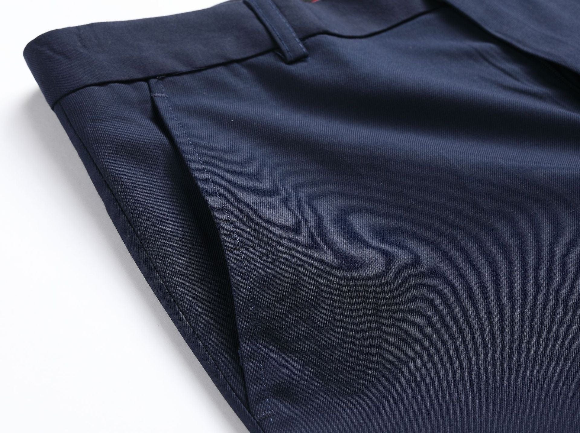 aesido Navy Men's Plus Size Solid Color Slim Fit Two-Piece Zhongshan Suit
