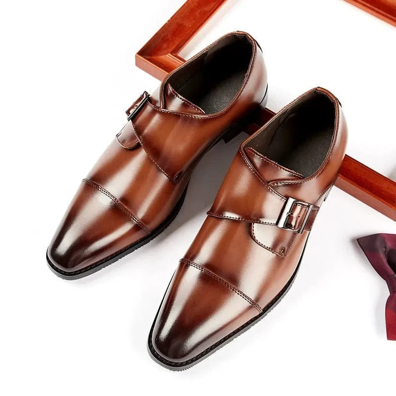 aesido New Men's Genuine Leather Business Shoes