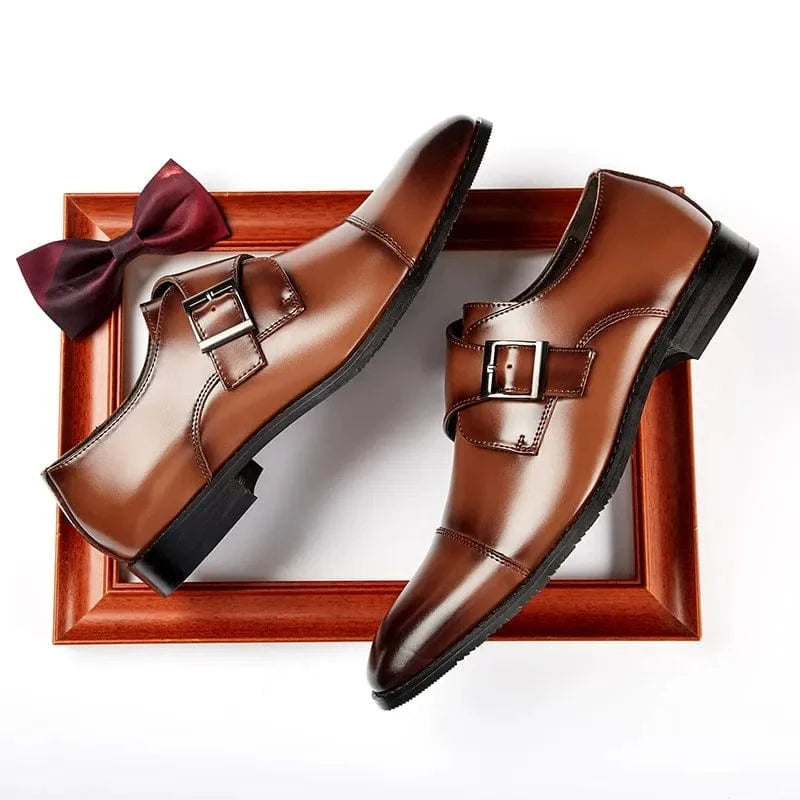 aesido New Men's Genuine Leather Business Shoes
