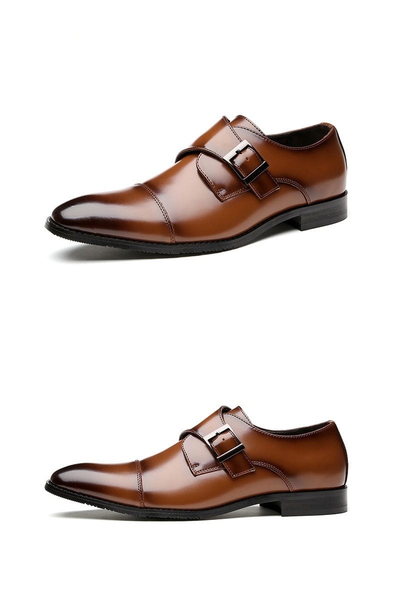 aesido New Men's Genuine Leather Business Shoes