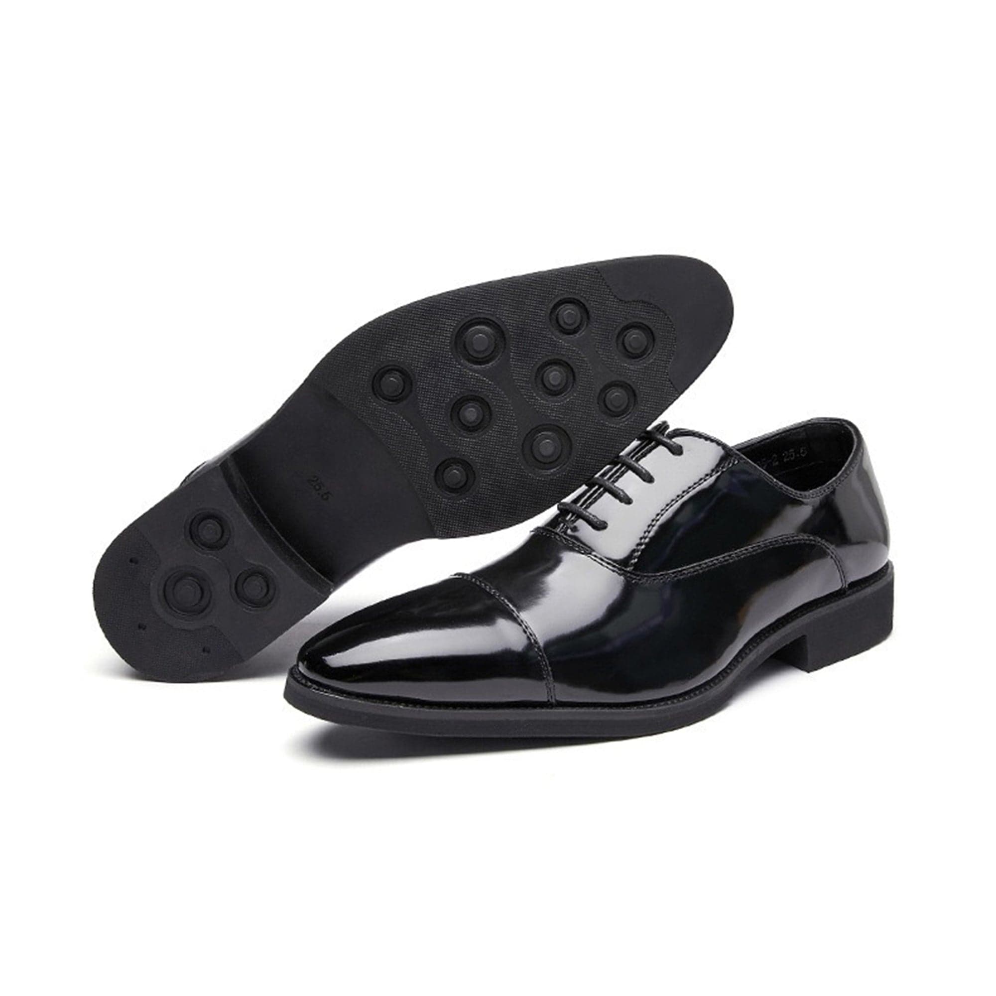 aesido New Summer Open Edge Pearl Patent Leather Pointed Toe Men's Leather Shoes